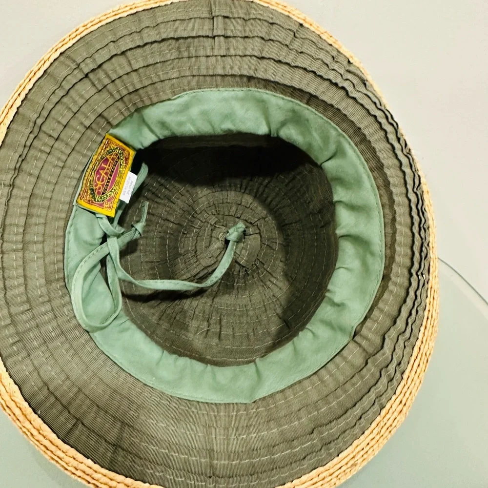 Scala Collezione Sun Hat Paper Polyester One Size Band‎ Beach Garden